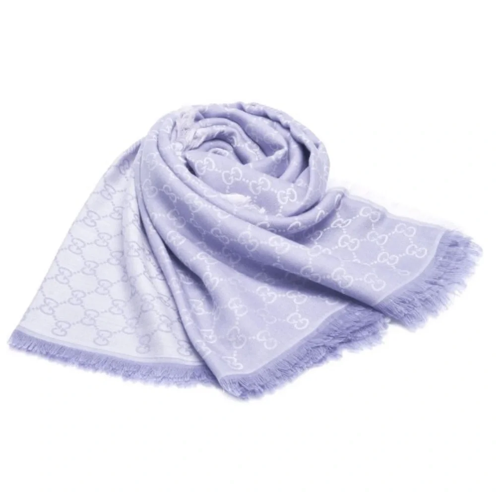 Gucci wool silk GG scarf